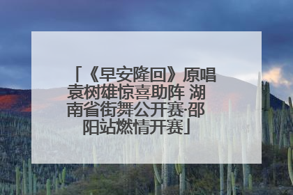 《早安隆回》原唱袁树雄惊喜助阵 湖南省街舞公开赛·邵阳站燃情开赛