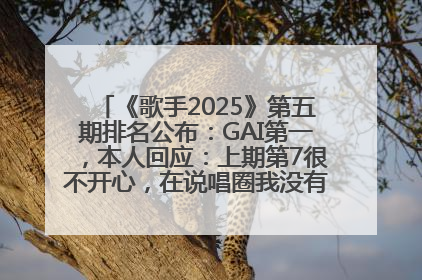 《歌手2025》第五期排名公布：GAI第一，本人回应：上期第7很不开心，在说唱圈我没有输过！卫兰淘汰