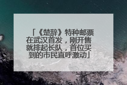 《楚辞》特种邮票在武汉首发，刚开售就排起长队，首位买到的市民直呼激动