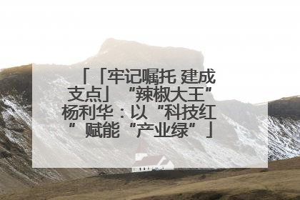 「牢记嘱托 建成支点」“辣椒大王”杨利华：以“科技红”赋能“产业绿”