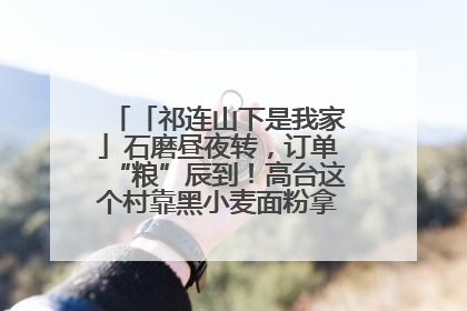 「祁连山下是我家」石磨昼夜转，订单“粮”辰到！高台这个村靠黑小麦面粉拿下成立来最大订单