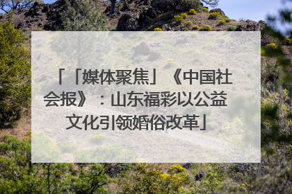 「媒体聚焦」《中国社会报》：山东福彩以公益文化引领婚俗改革