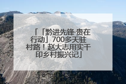 「黔进先锋·贵在行动」700多天驻村路！赵大志用实干印乡村振兴记