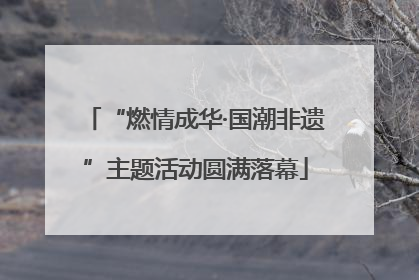 “燃情成华·国潮非遗”主题活动圆满落幕