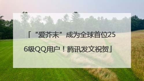 “爱芥末”成为全球首位256级QQ用户！腾讯发文祝贺