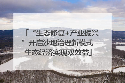 “生态修复+产业振兴”开启沙地治理新模式 生态经济实现双效益