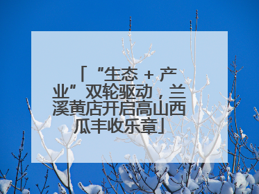 “生态 + 产业”双轮驱动，兰溪黄店开启高山西瓜丰收乐章