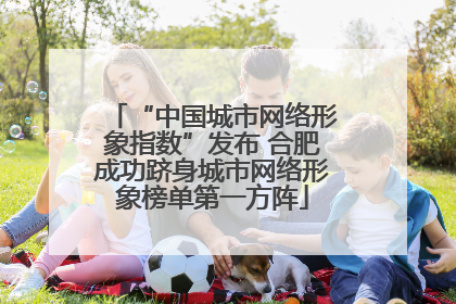 “中国城市网络形象指数”发布 合肥成功跻身城市网络形象榜单第一方阵