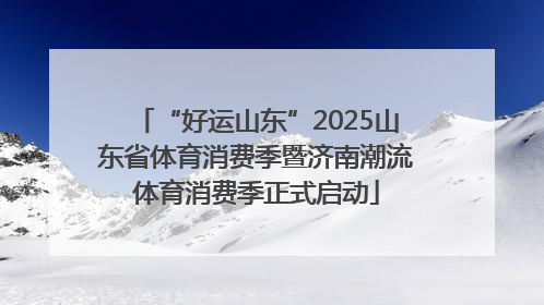 “好运山东”2025山东省体育消费季暨济南潮流体育消费季正式启动