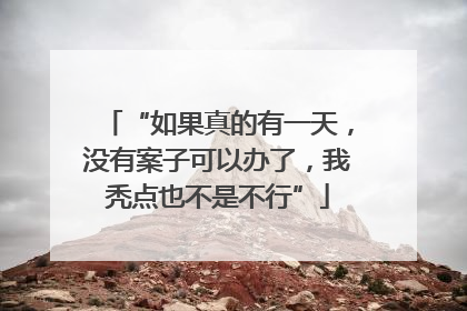 “如果真的有一天，没有案子可以办了，我秃点也不是不行”