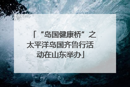 “岛国健康桥”之太平洋岛国齐鲁行活动在山东举办