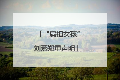 “扁担女孩”刘燕郑重声明