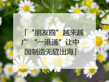 “朋友圈”越来越广 “一港通”让中国制造无缝出海