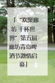 “欢聚廊坊 干杯世界”第五届廊坊青岛啤酒节激情启幕