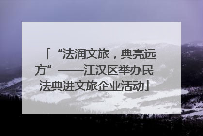 “法润文旅，典亮远方”——江汉区举办民法典进文旅企业活动