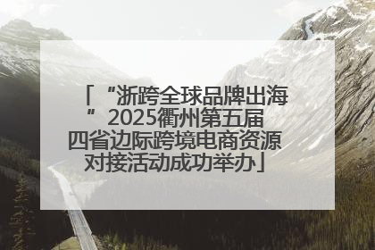 “浙跨全球品牌出海”2025衢州第五届四省边际跨境电商资源对接活动成功举办