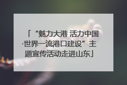 “魅力大港 活力中国·世界一流港口建设”主题宣传活动走进山东