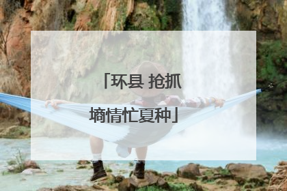 环县 抢抓墒情忙夏种