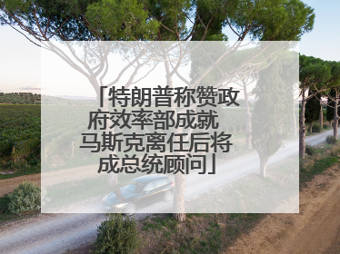 特朗普称赞政府效率部成就 马斯克离任后将成总统顾问