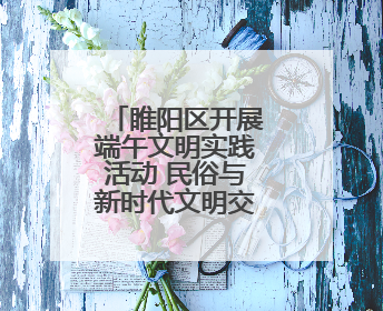 睢阳区开展端午文明实践活动 民俗与新时代文明交融共绽光彩