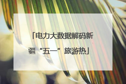 电力大数据解码新疆“五一”旅游热