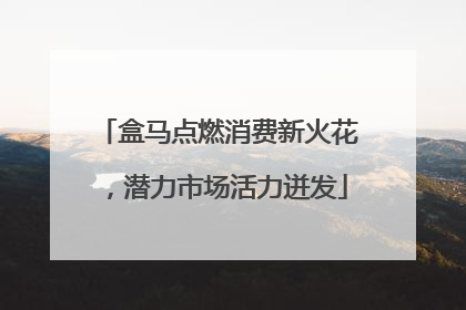 盒马点燃消费新火花，潜力市场活力迸发