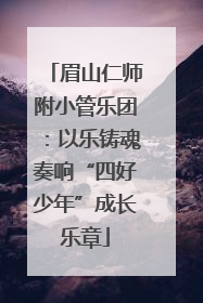 眉山仁师附小管乐团：以乐铸魂奏响“四好少年”成长乐章