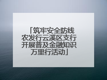 筑牢安全防线 农发行云溪区支行开展普及金融知识万里行活动