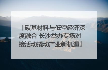 碳基材料与低空经济深度融合 长沙举办专场对接活动撬动产业新机遇