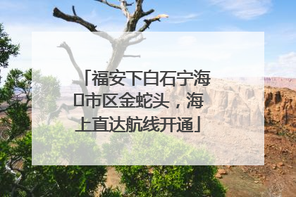 福安下白石宁海⇆市区金蛇头，海上直达航线开通