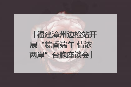 福建漳州边检站开展“粽香端午 情浓两岸”台胞座谈会