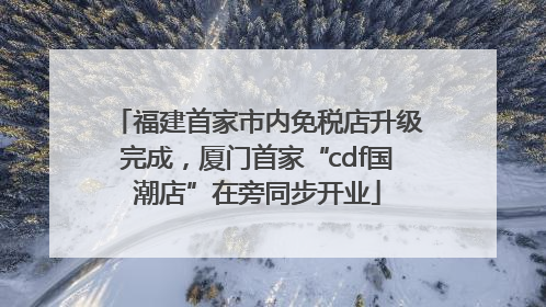 福建首家市内免税店升级完成，厦门首家“cdf国潮店”在旁同步开业