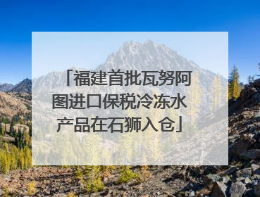 福建首批瓦努阿图进口保税冷冻水产品在石狮入仓