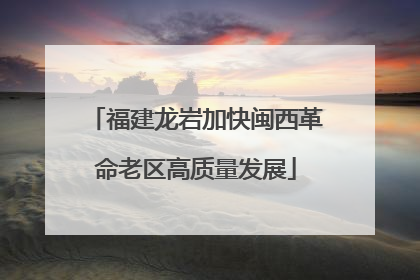 福建龙岩加快闽西革命老区高质量发展