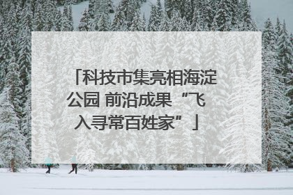 科技市集亮相海淀公园 前沿成果“飞入寻常百姓家”