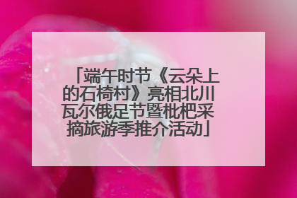 端午时节《云朵上的石椅村》亮相北川瓦尔俄足节暨枇杷采摘旅游季推介活动