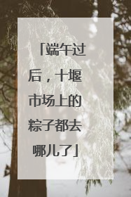端午过后，十堰市场上的粽子都去哪儿了
