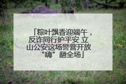 粽叶飘香迎端午，反诈同行护平安 立山公安这场警营开放“嗨”翻全场