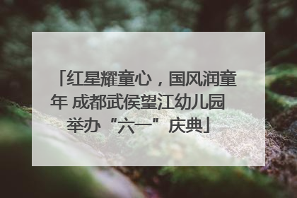 红星耀童心，国风润童年 成都武侯望江幼儿园举办“六一”庆典