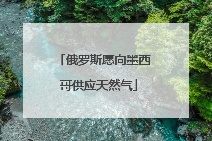 俄罗斯愿向墨西哥供应天然气