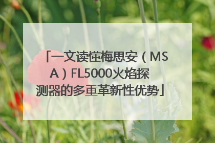 一文读懂梅思安（MSA）FL5000火焰探测器的多重革新性优势
