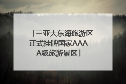 三亚大东海旅游区正式挂牌国家AAAA级旅游景区