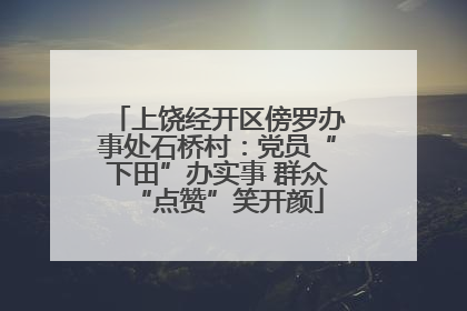 上饶经开区傍罗办事处石桥村：党员“下田”办实事 群众“点赞”笑开颜