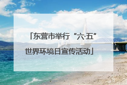 东营市举行“六·五”世界环境日宣传活动
