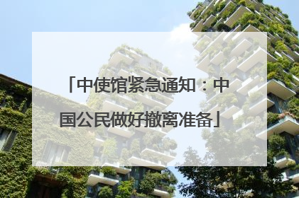 中使馆紧急通知：中国公民做好撤离准备