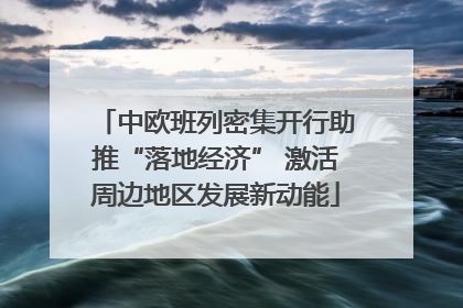 中欧班列密集开行助推“落地经济” 激活周边地区发展新动能