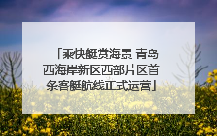 乘快艇赏海景 青岛西海岸新区西部片区首条客艇航线正式运营