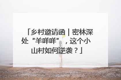 乡村邀请函｜密林深处“羊咩咩”，这个小山村如何逆袭？
