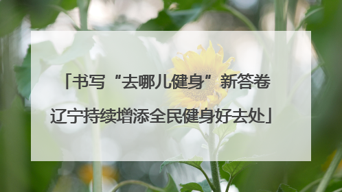 书写“去哪儿健身”新答卷 辽宁持续增添全民健身好去处