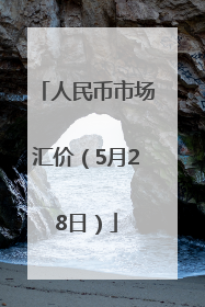 人民币市场汇价（5月28日）